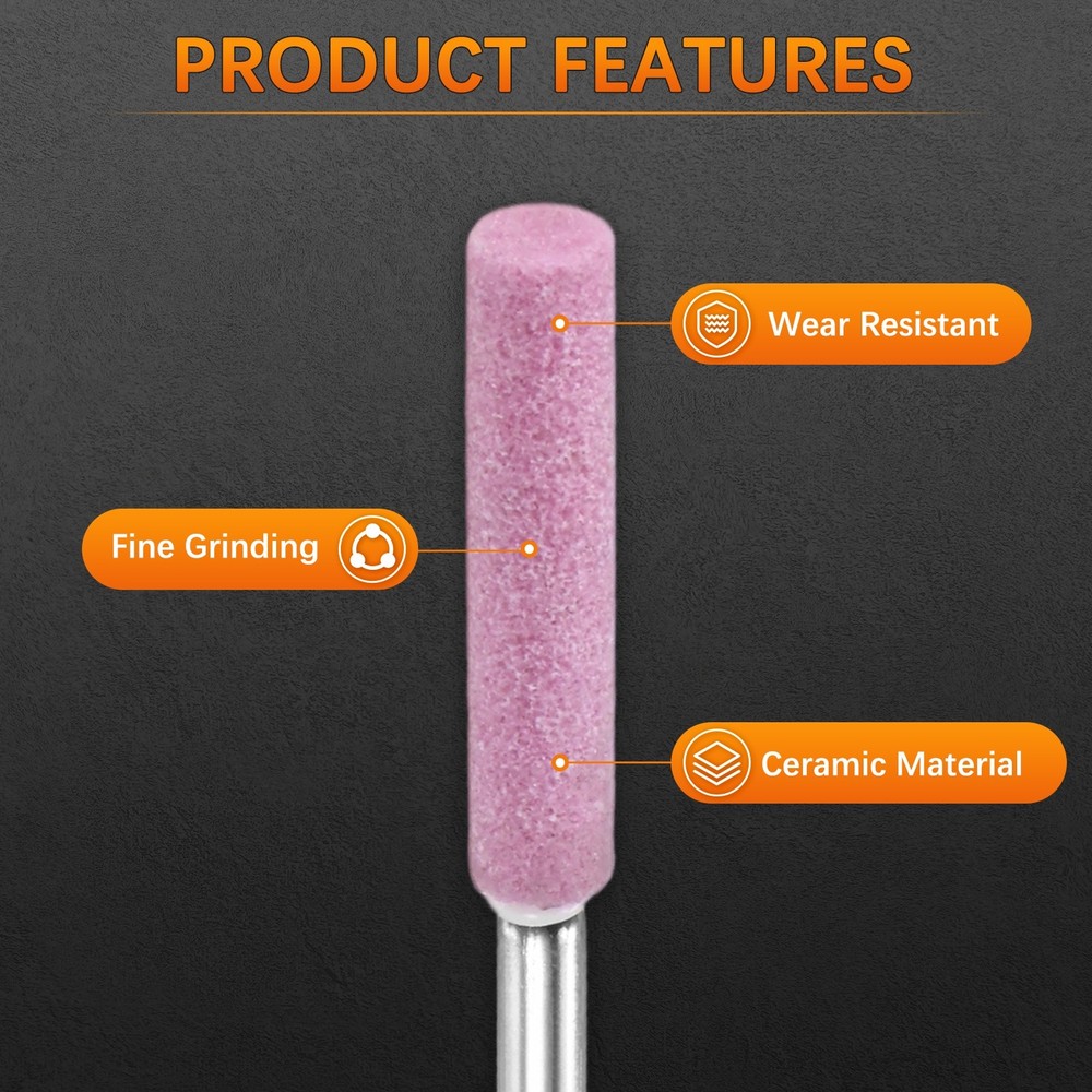 Chainsaw Sharpener [18pcs] - Chainsaw Sharpening - [Pink- 3/16 Inch]