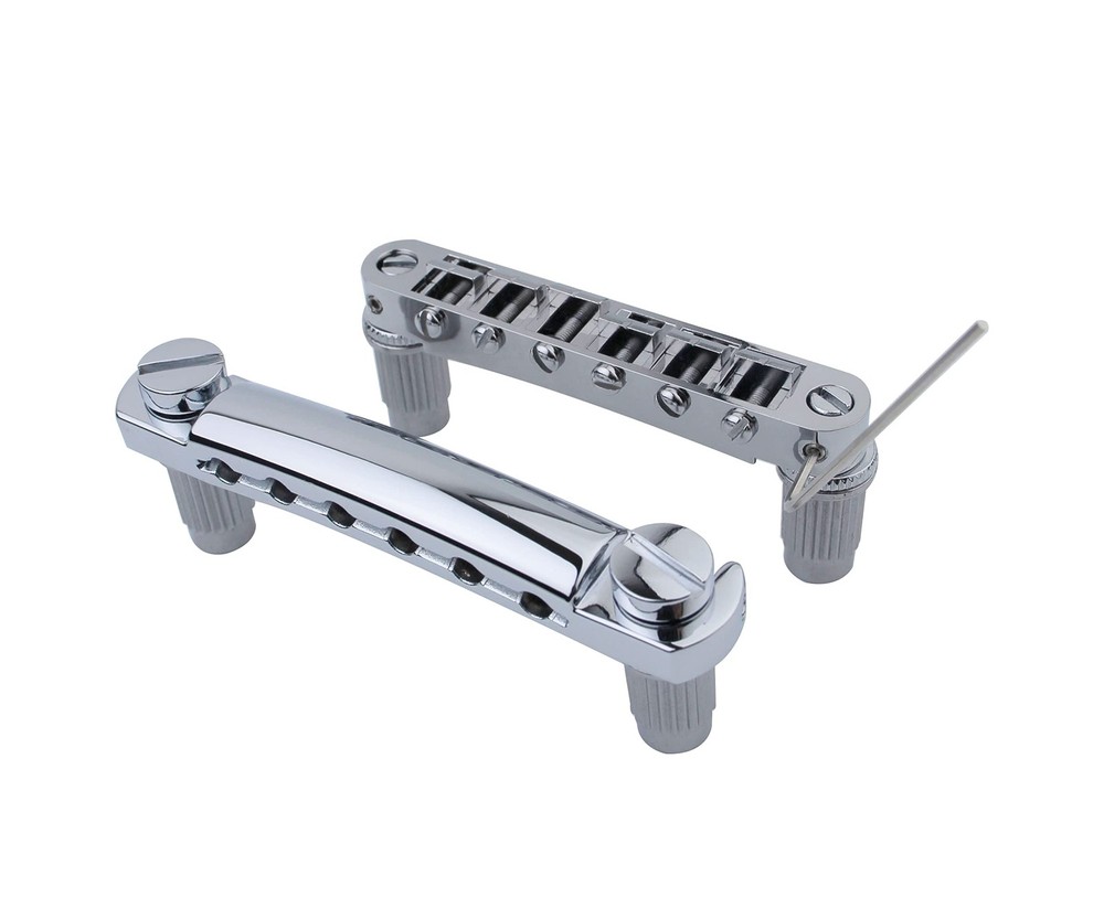 Guyker Guitar Chrome (Bridge + Tailpiece), + Tailpiece)