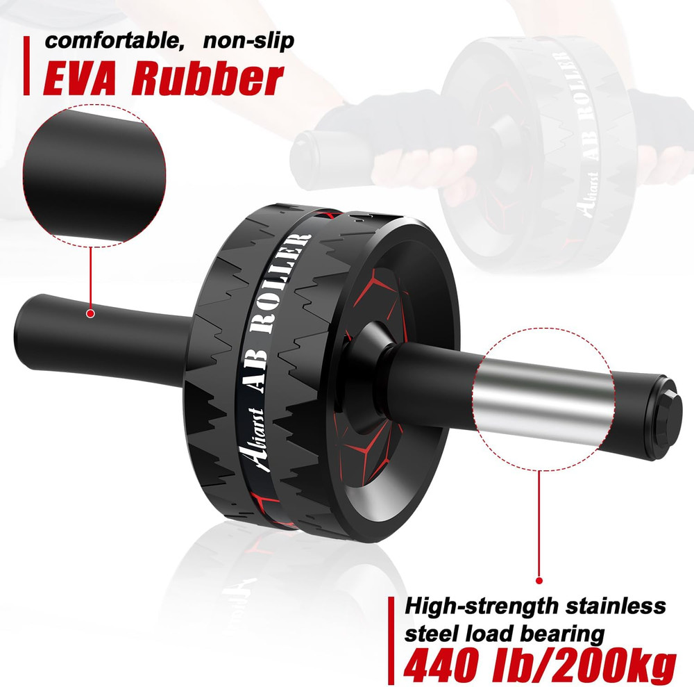 Ab Roller Wheel, Abs Workout Equipment for Abdominal & Core Strength Training, H