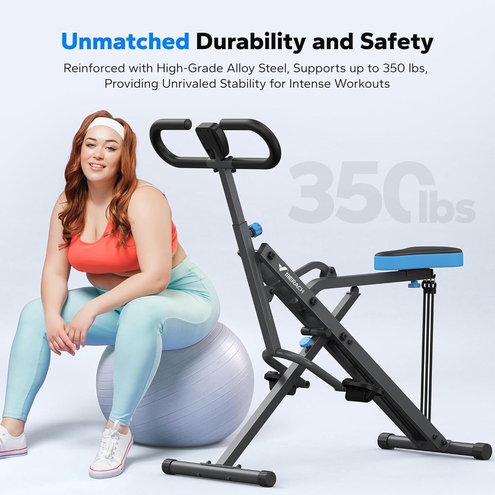 Squat Machine, R07 2 in 1 Squat Rowing Machine, Easy Setup & Foldable
