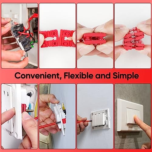 80Pcs Outlet Spacers Kit with 10Pcs Long Electrical Screws, Switch &