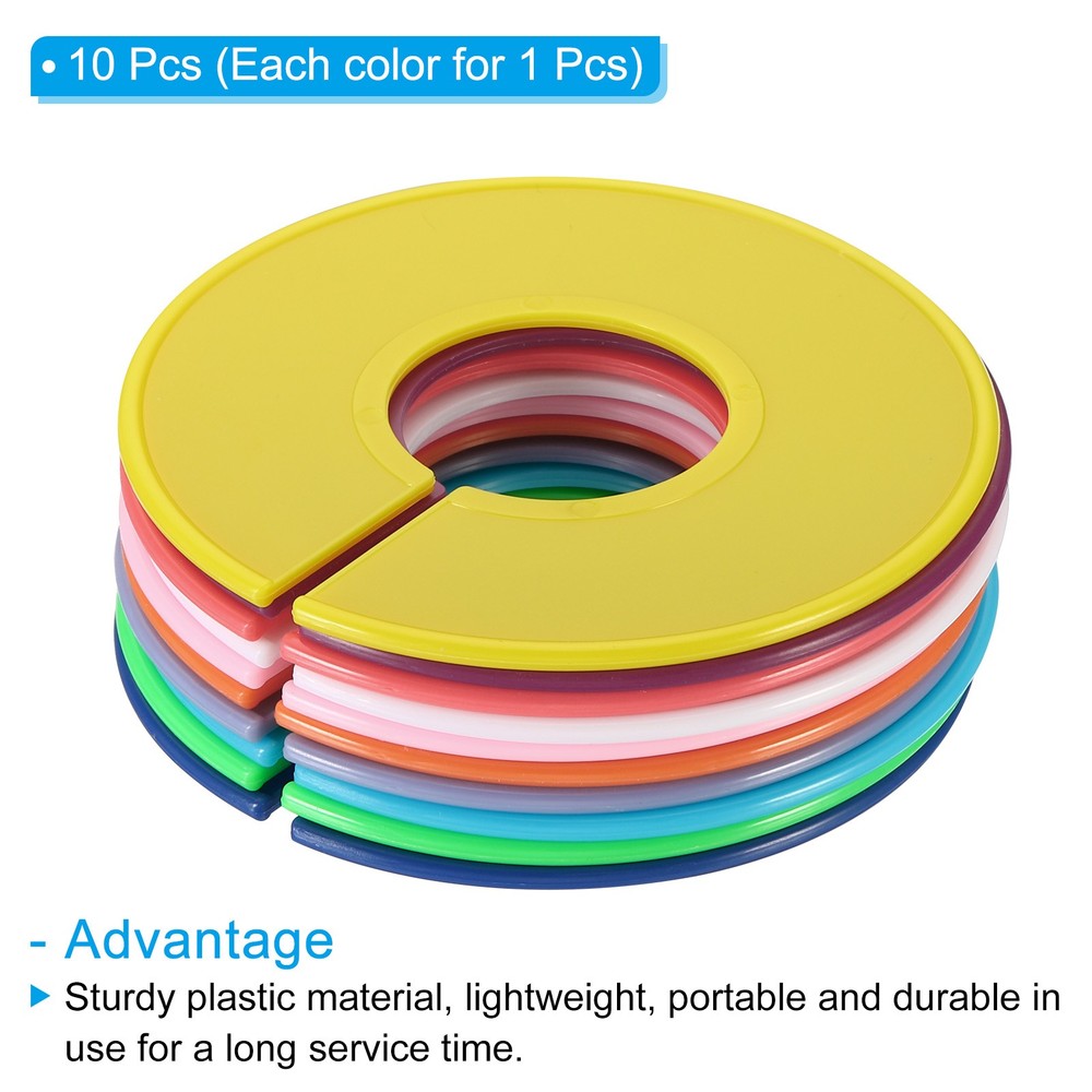 Clothes dividers, 10pcs labels round sorting separator, multicolor