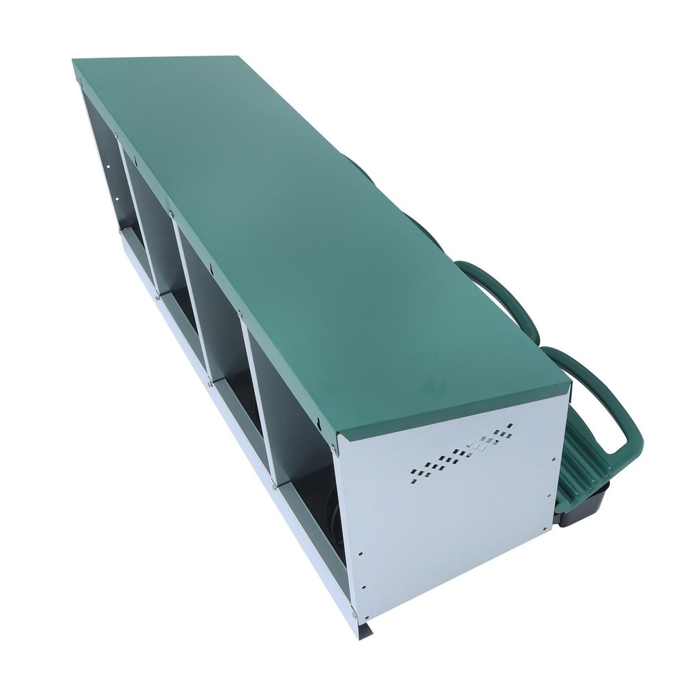 4 Hole Chicken Nesting Boxes Metal Chicken Egg Laying Box with Perch