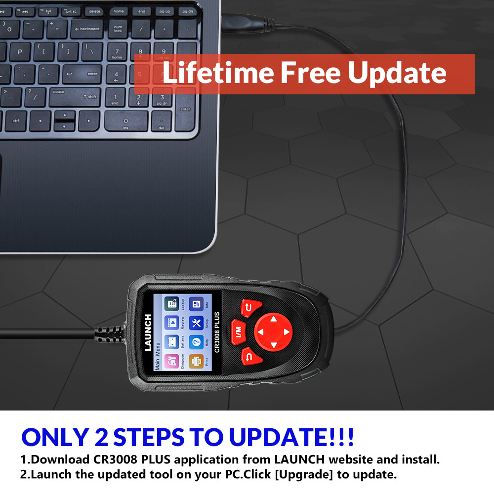 LAUNCH CR3008 Plus OBD2 Scanner Code Reader Check Engine OBD Car Diagnostic Tool