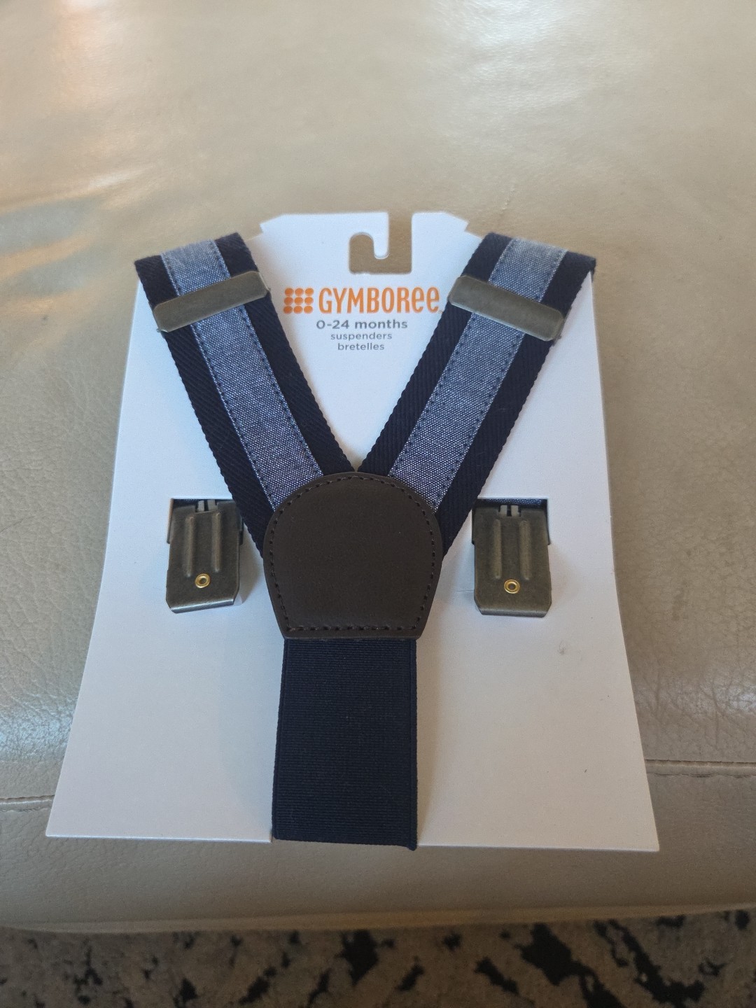 Gymboree Blue Chambray Spring 2019 Suspenders 0-24 Mo Adjustable New