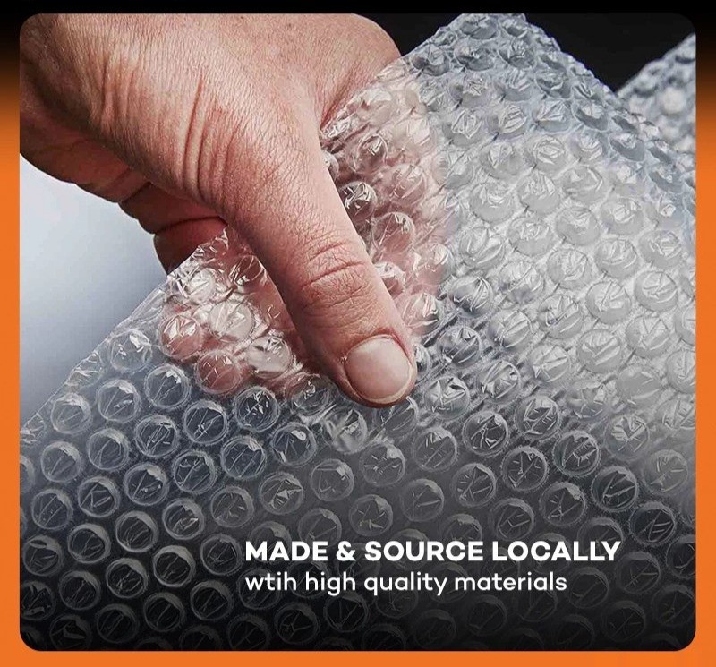 BUBBLE WRAP ROLL FOR PACKAGING SINGLE LAYER DOUBLE LAYER 20CM X 100M FREE SHIP