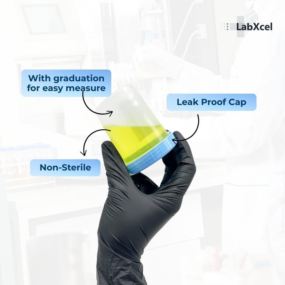 LabXcel Specimen Containers 120mL Polypropylene Screw Cap Jars