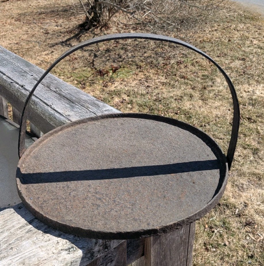 Antique Cast Iron Griddle Bail Handle Unmarked