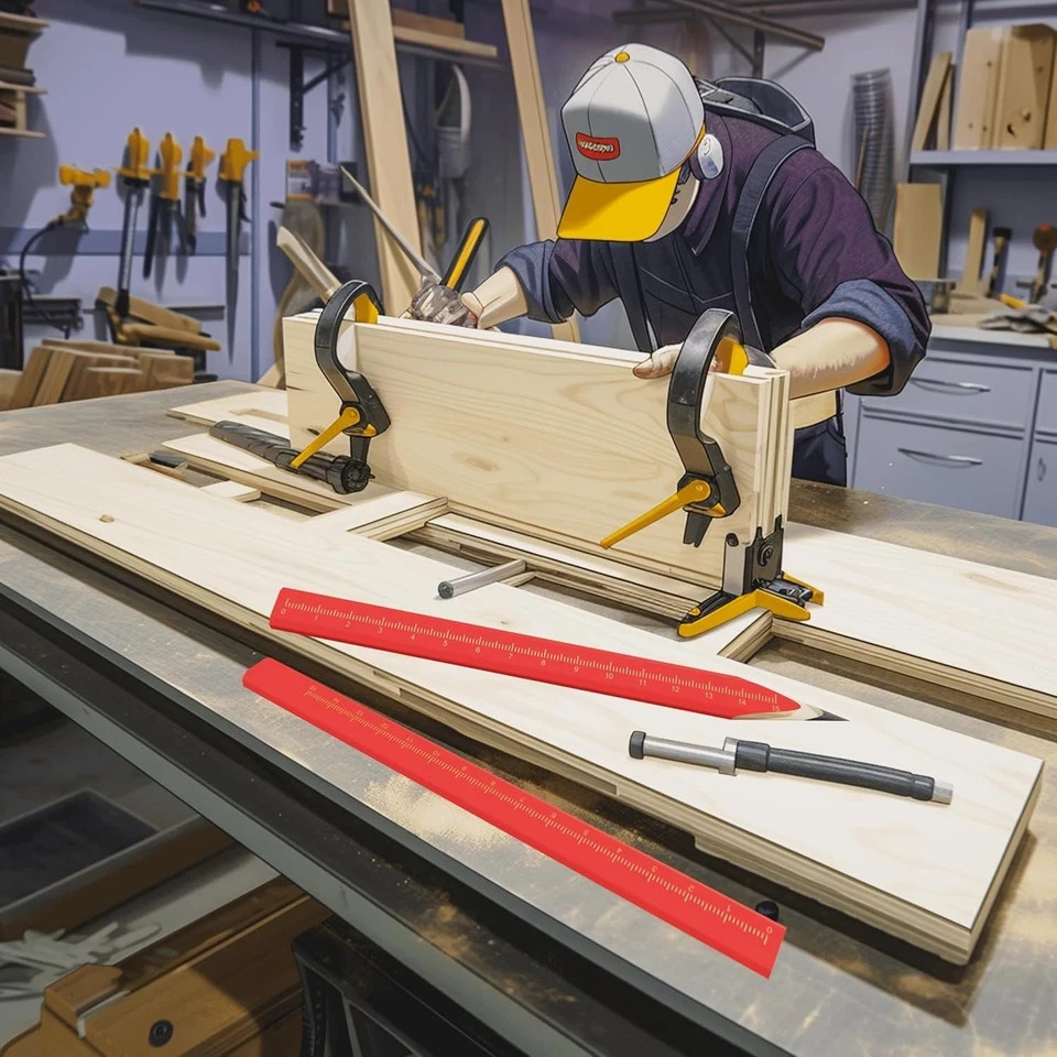 Construction Pencils - 29 Pcs Hexagonal Design red