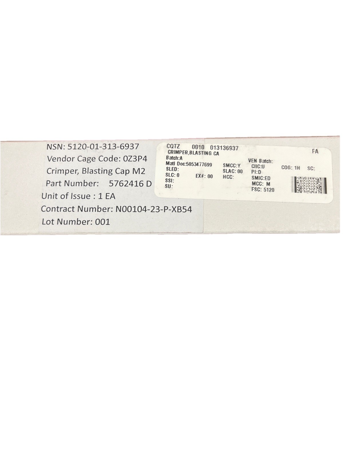 US MILITARY M2 Cap Crimper non electric MINING BLASTING CAP PLIERS MULTI TOOL