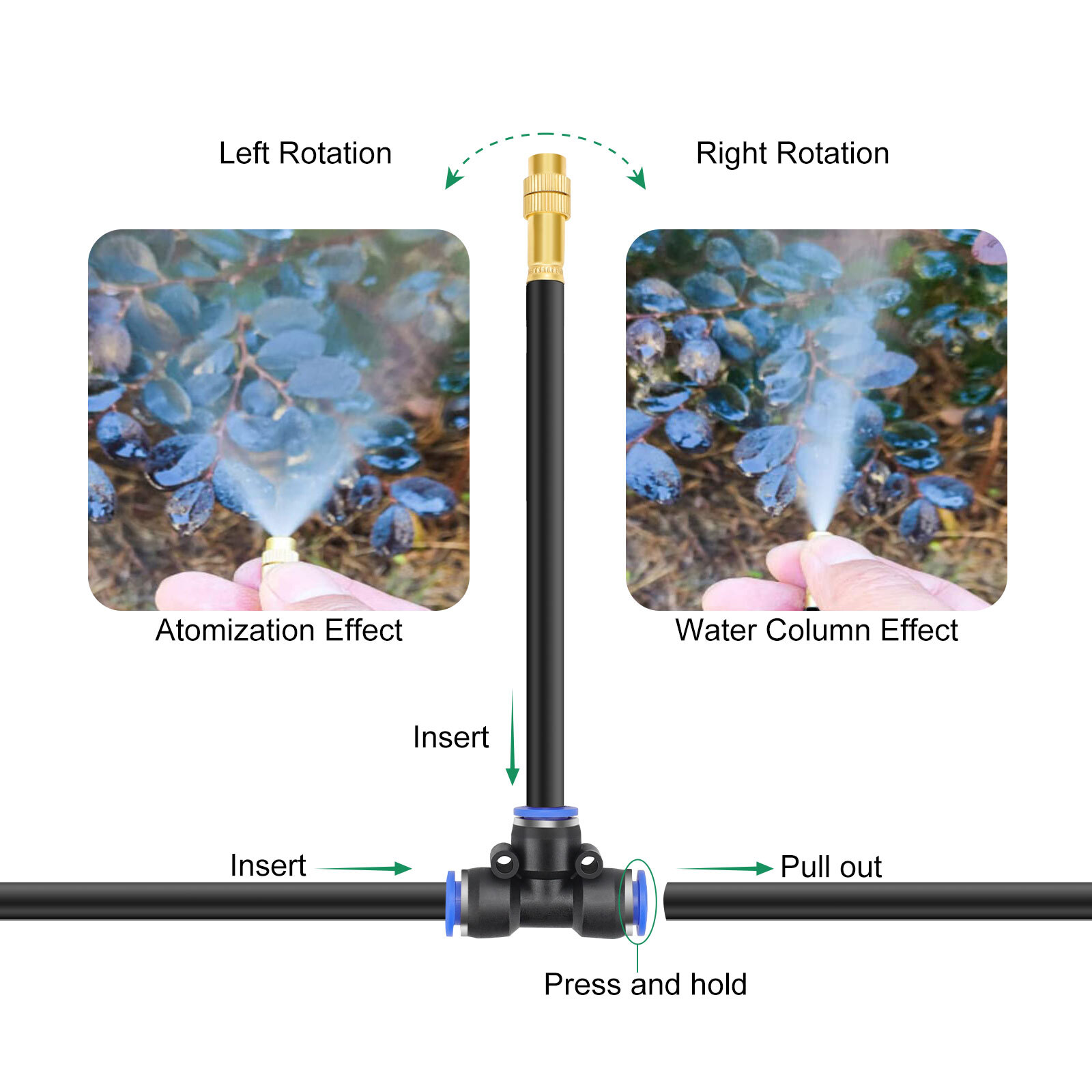 5/10pcs Garden Drip Irrigation System 360° Adjust Plant Hose Sprinkler Nozzles