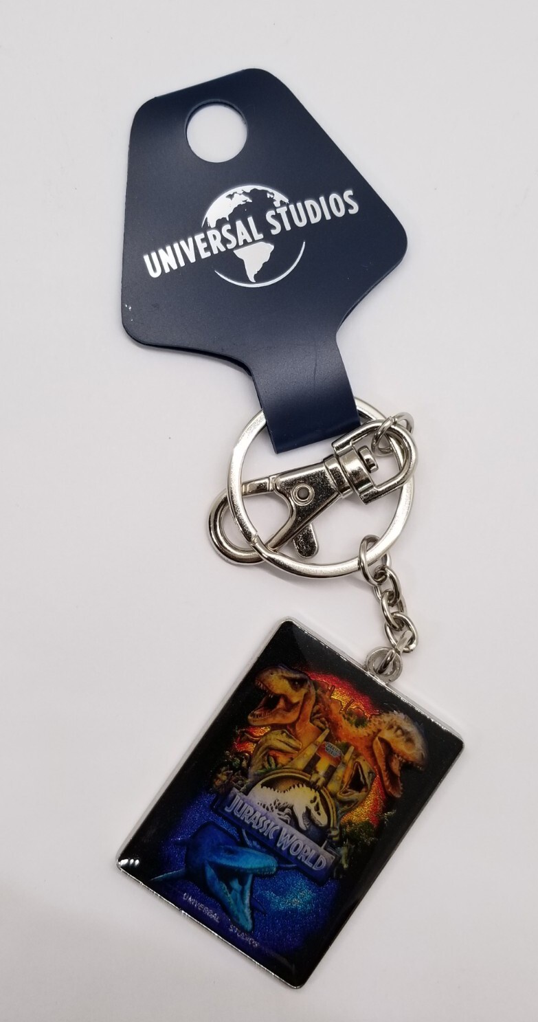 Universal Studios Jurassic World Dinosaur Poster Keychain w/Lobster Clasp New