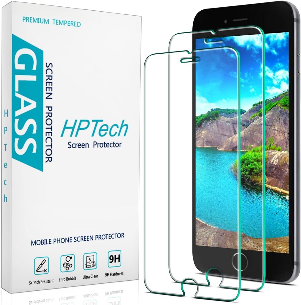 2 Pack Screen Protector for iPhone SE 3, SE 2022, iPhone SE 2, SE 2020 Temper...