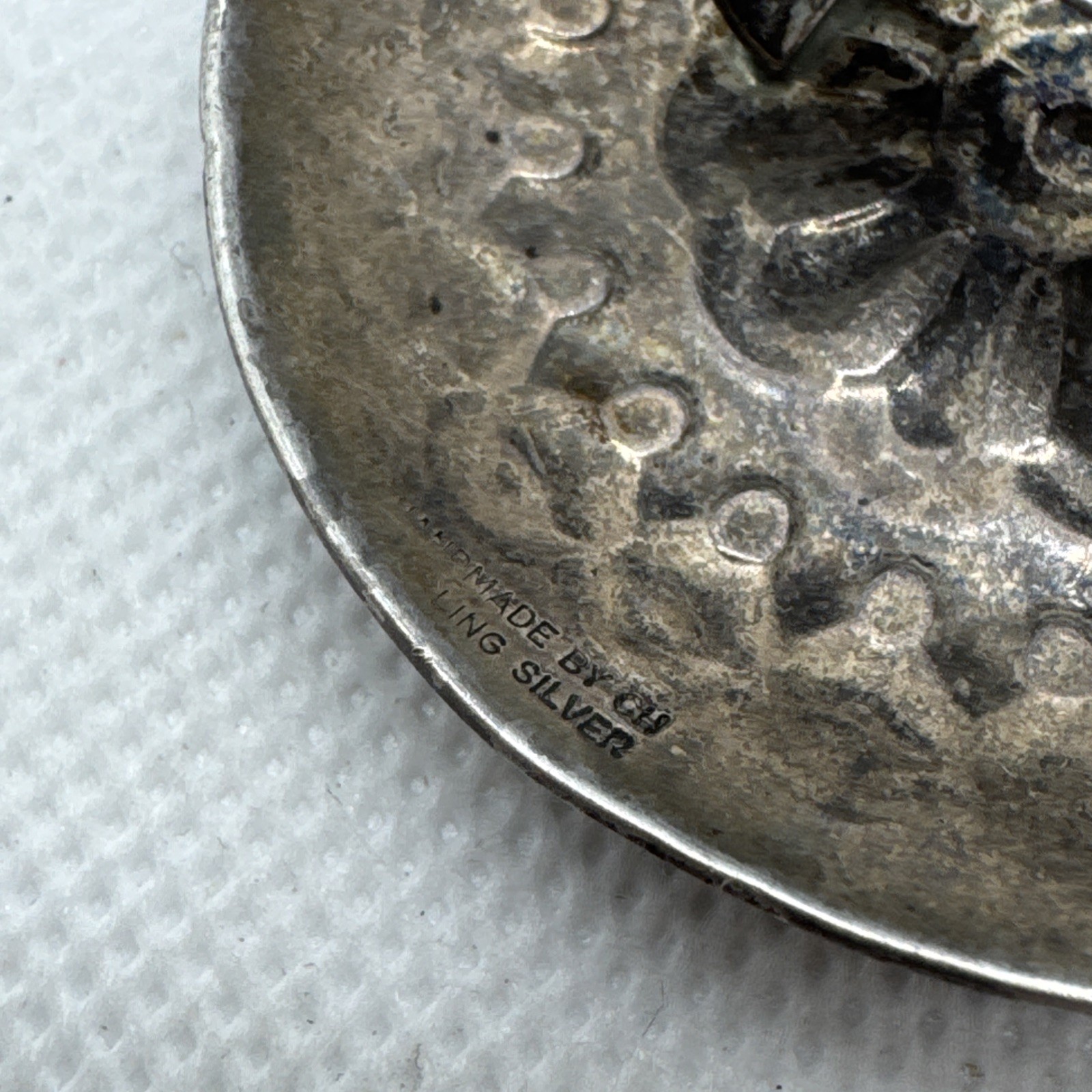 Large Southwestern Sterling Silver Concho Handmade CH 925 for Belt 2"