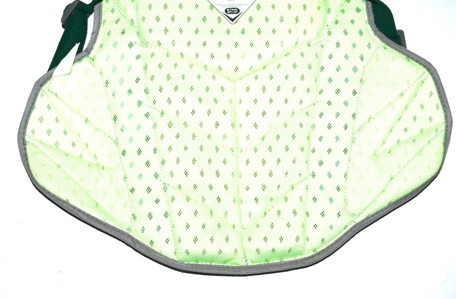 ADAM ZEBROWSKI 2025 COLUMBUS CLINGSTONES GAME WORN ALL-STAR MVP CHEST PROTECTOR