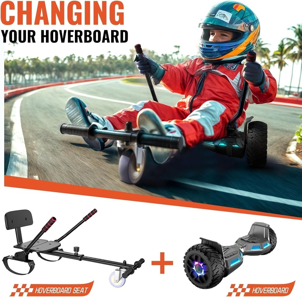 Hoverboard & Go Kart 8.5'' Hoverboard LED Self Balance Scooter Bluetooth Speaker