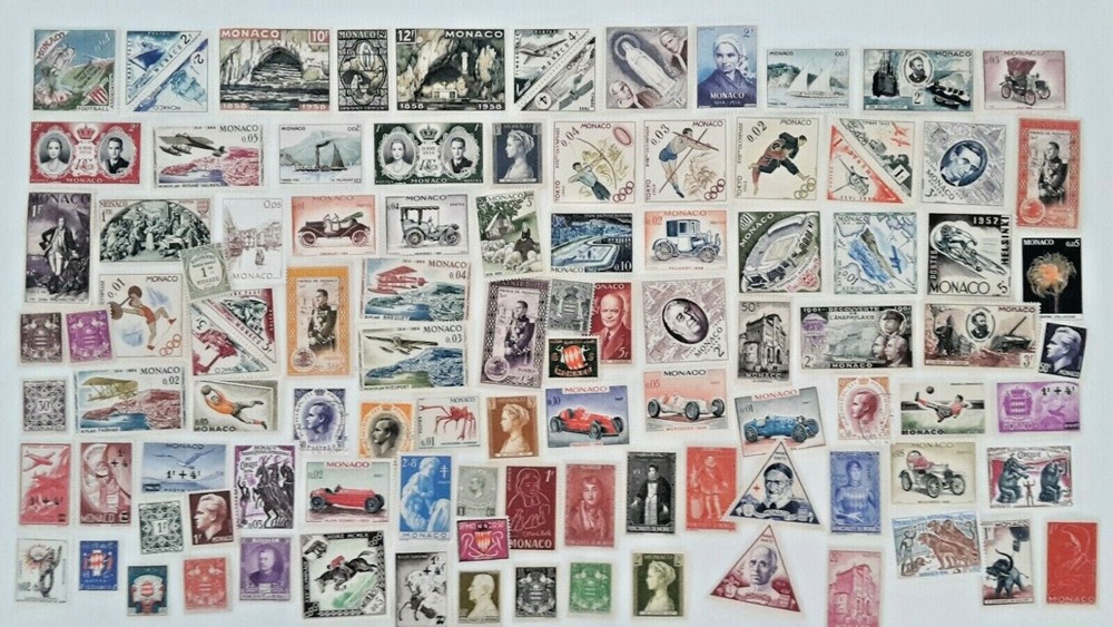 Monaco Stamps Collection - 100 to 2000 Different Stamps