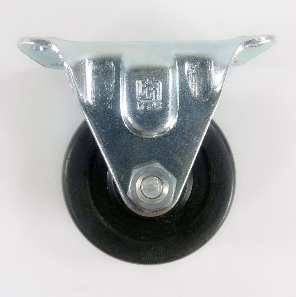 2" Soft Rubber Wheel Caster - Rigid