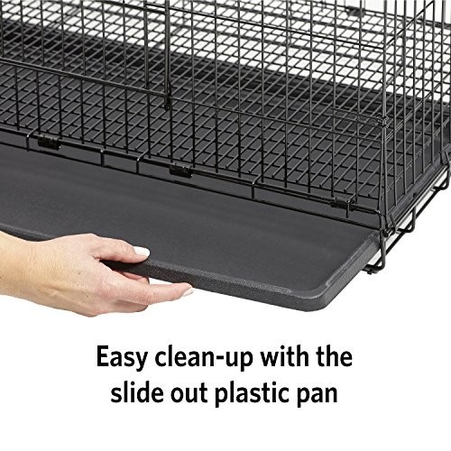 Medium Rabbit Cage with Grid Mesh Floor, Removable Tray, Easy Access Doors, Rust