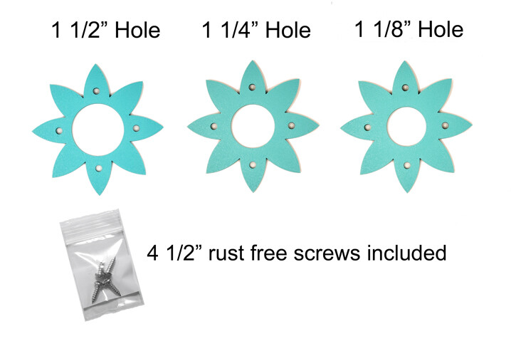 Flower Birdhouse Hole Protector - Pink (Various Size Holes)
