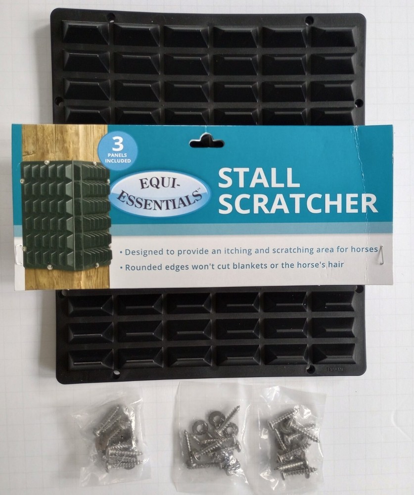 Equi-Essentials Stall Corner Scratcher 3-Pack Black
