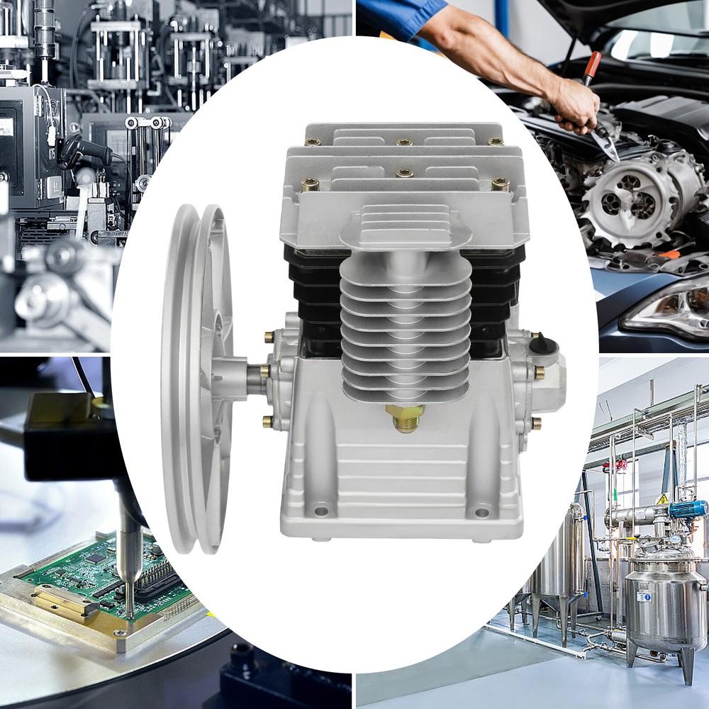 Air Compressor Pump Head, Single Stage Twin Cylinder Air Compressor Pump Head