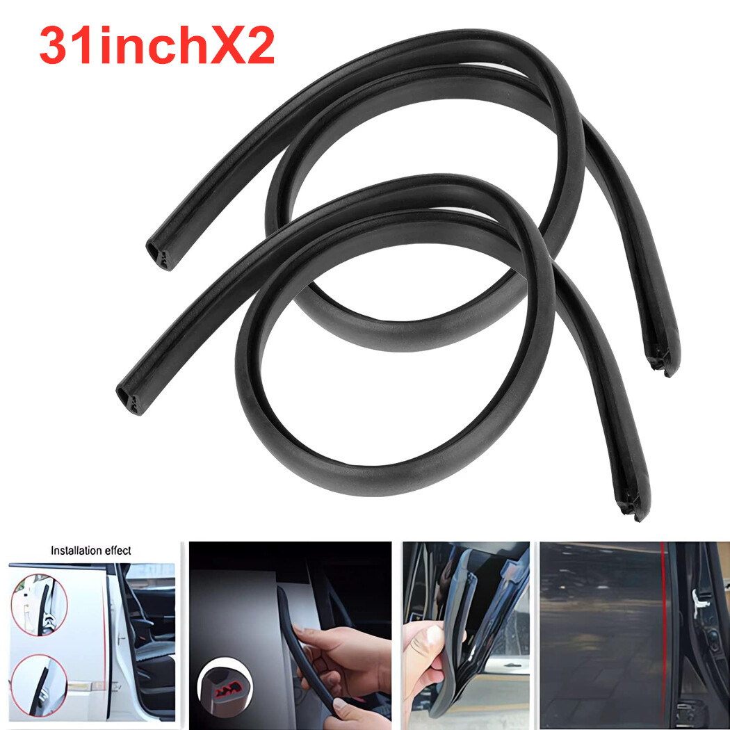 2X B Pillar Car Door Edge Weatherstrip Soundproof Rubber Seal Strip For Chevy