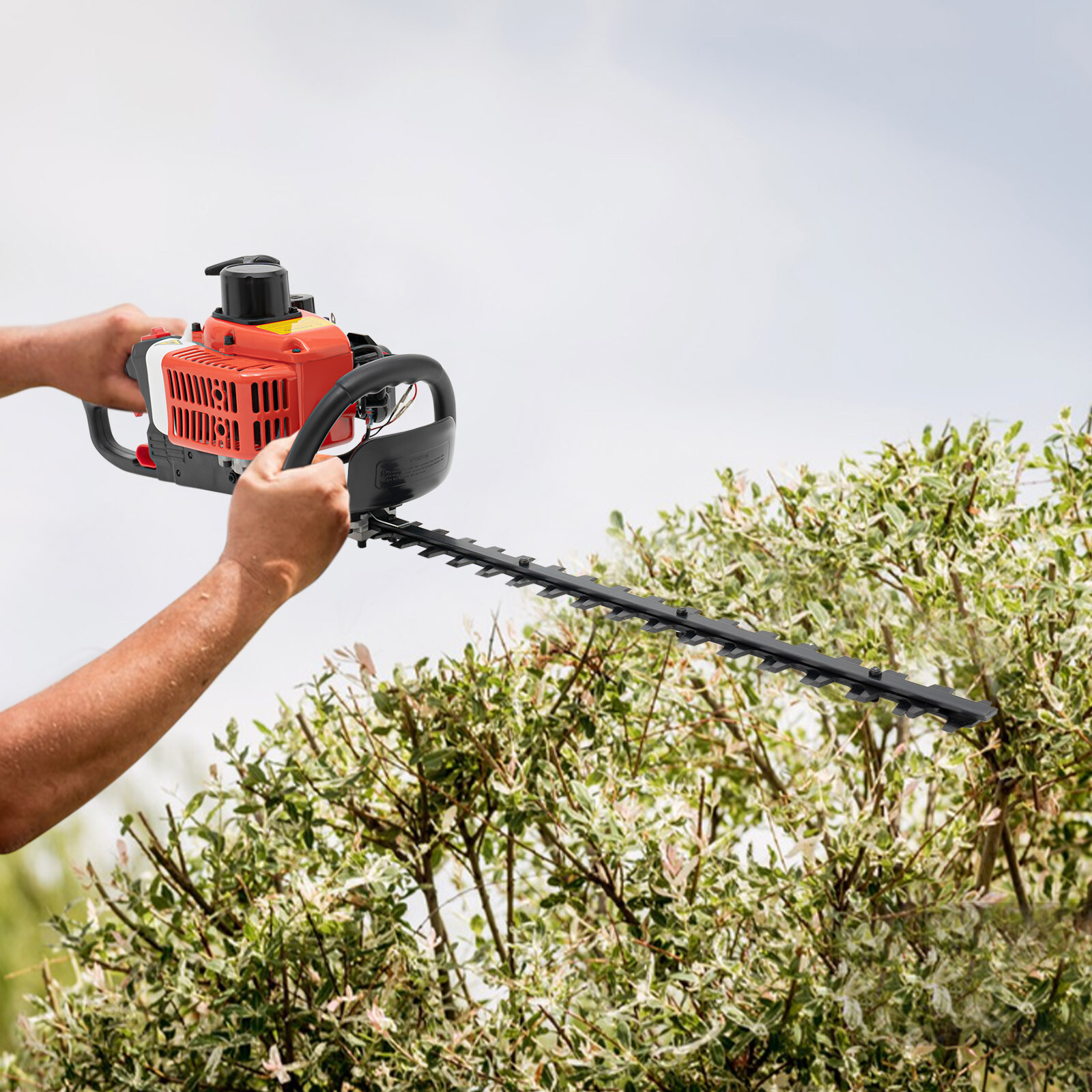 Gas Hedge Trimmer 22.5cc 2 Stroke Gas Powered Dual Sided Hedge Trimmer 650w