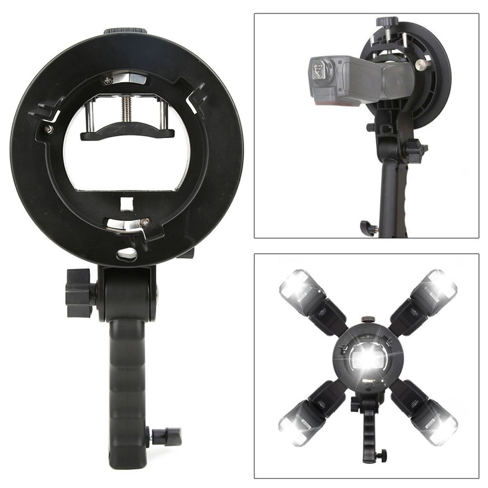 Handheld Hand Grip S Shape Bracket Accessory for Bowens Mount Camera Top