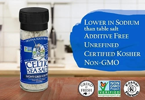 Celtic Sea Salt, Light Grey Grinder, 3 oz