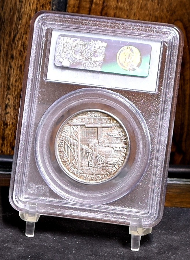 1936-S Bay Bridge Comm Silver Half Dollar - PGCS MS65 (#61399-L)