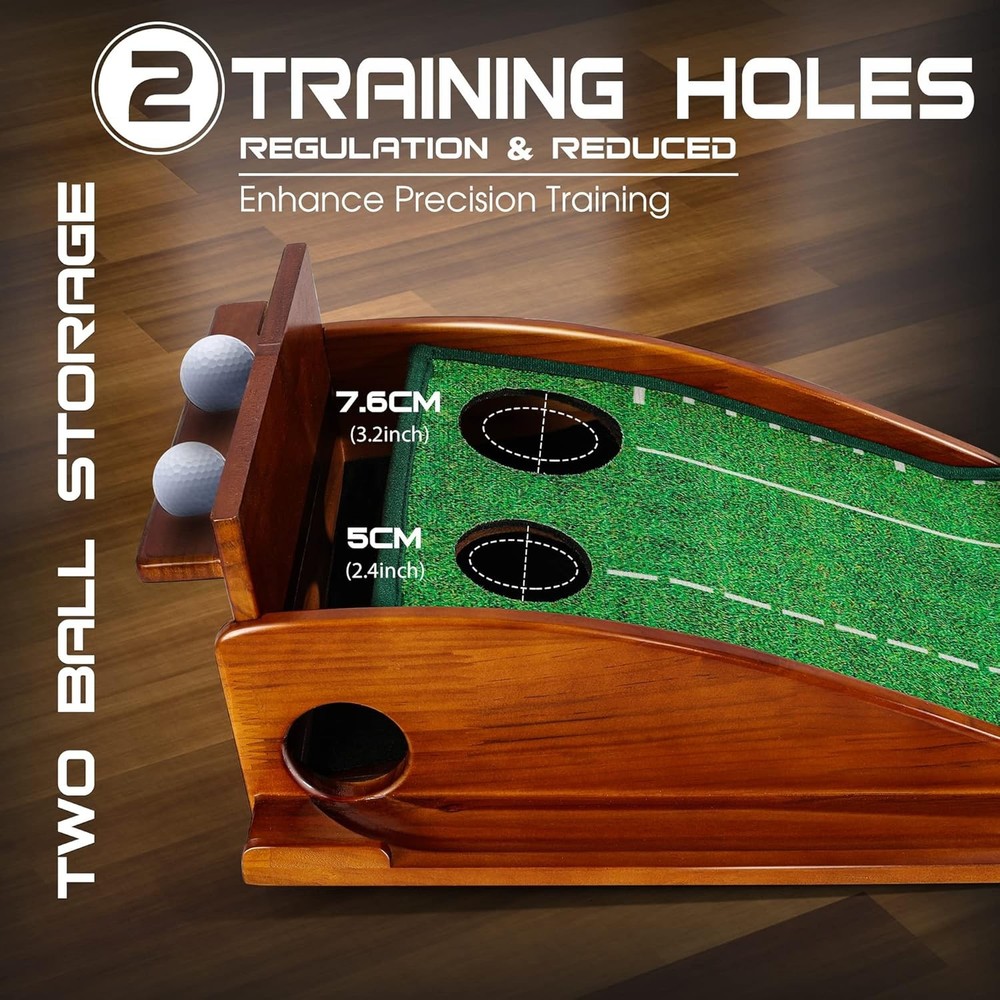 Versatile Indoor Golf Putting Mat - Effortless Ball Return & Skill Improvement