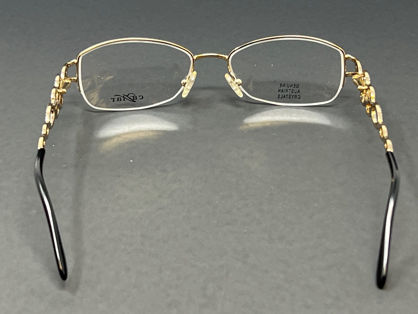 Caviar M2312-C21 Gold 53mm Women's Eyeglasses Crystals Half Rim Optical Frames