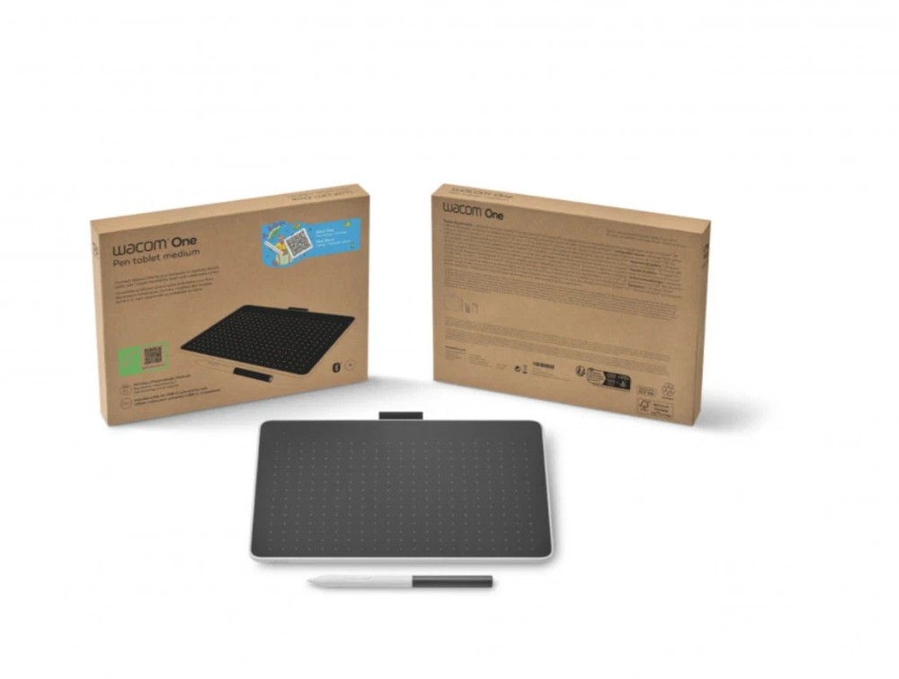 Wacom One Creative Pen Tablet Medium - Black - Bluetooth - CTE-6110WLW0A