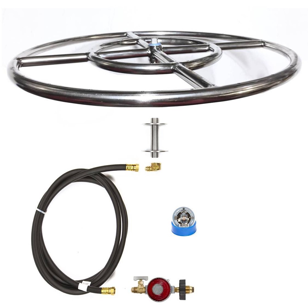 FR_CK 6", 12", 18" or 24" Complete Basic Wood to Propane Fire Pit Conversion Kit