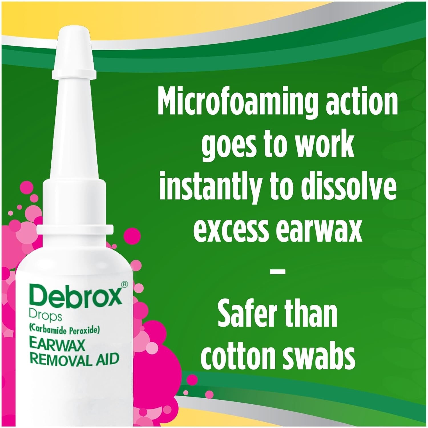 Debrox Ear Wax Removal Drops, Gentle Microfoam Ear Wax Remover, 0.5 Fl Oz Pack