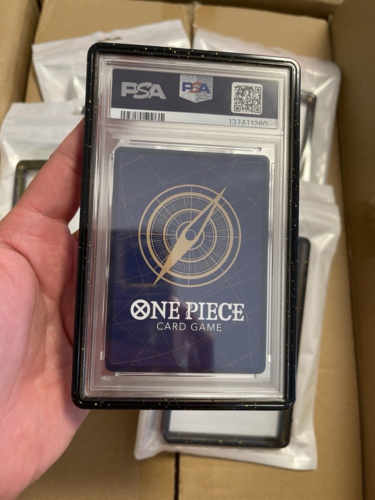 Custom PSA Style Graded Card Case Guard Protector Black confetti Edition Bumper