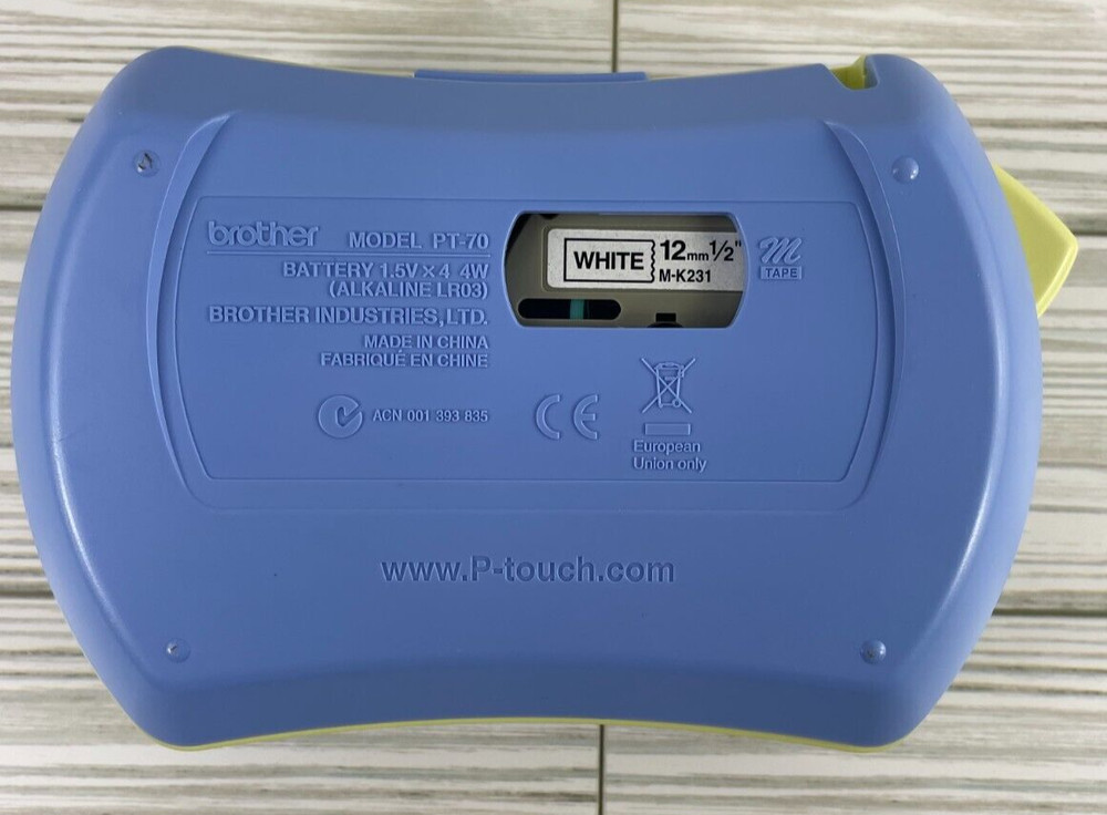 Brother Labeler with Case PT-70 Label Maker Date Time Language Selection VGC