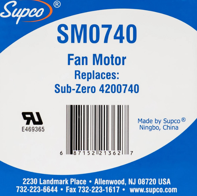Condenser Fan Motor for Sub-Zero Refrigerator 4200740 Compressor Part