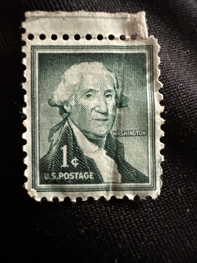George Washington  1 cent  postage stamp green