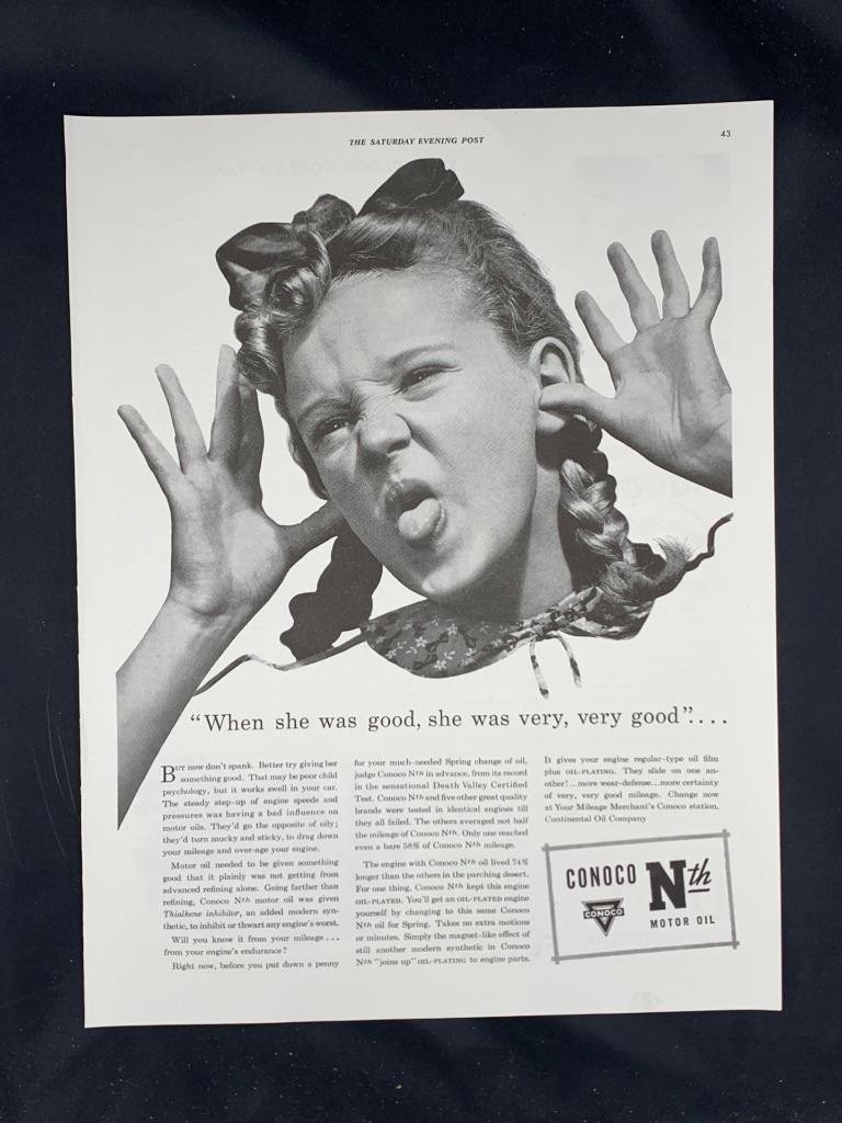 Magazine Ad* - 1942 - Conoco Oil - World War II