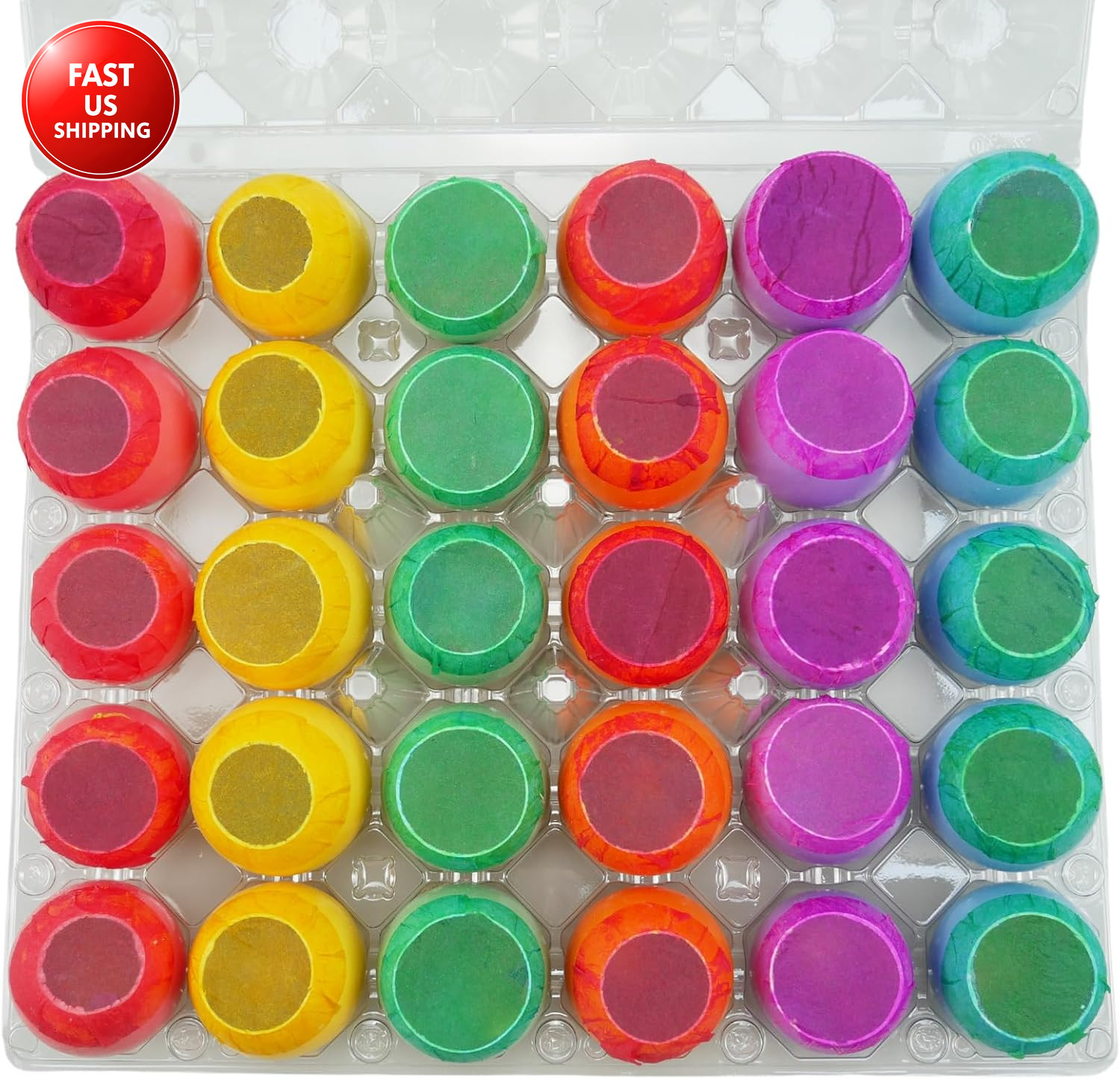 Set of 30Pcs Easter Confetti Eggs Cascarones, Explosion Eggs with Confetti Insid