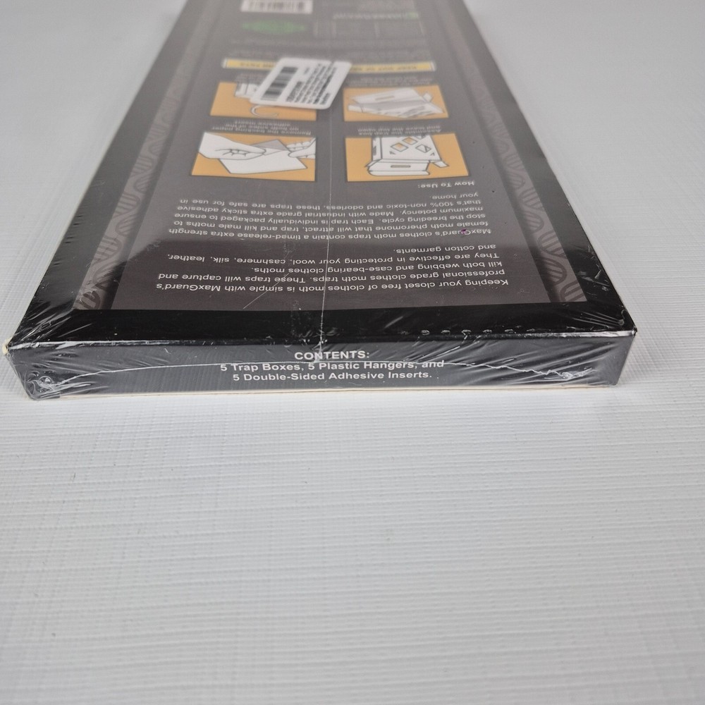MAXGUARD Clothing Moth Traps (5-PACK) Non-Toxic Extra Strength Pheromone