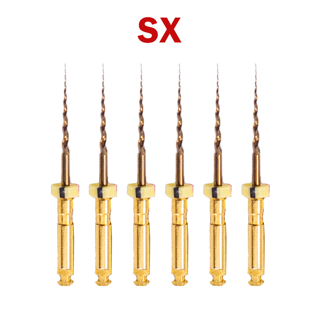 6pcs Dental Endo Rotary Files X-Pro Gold Taper SX-F3 25MM NITI root canal Files