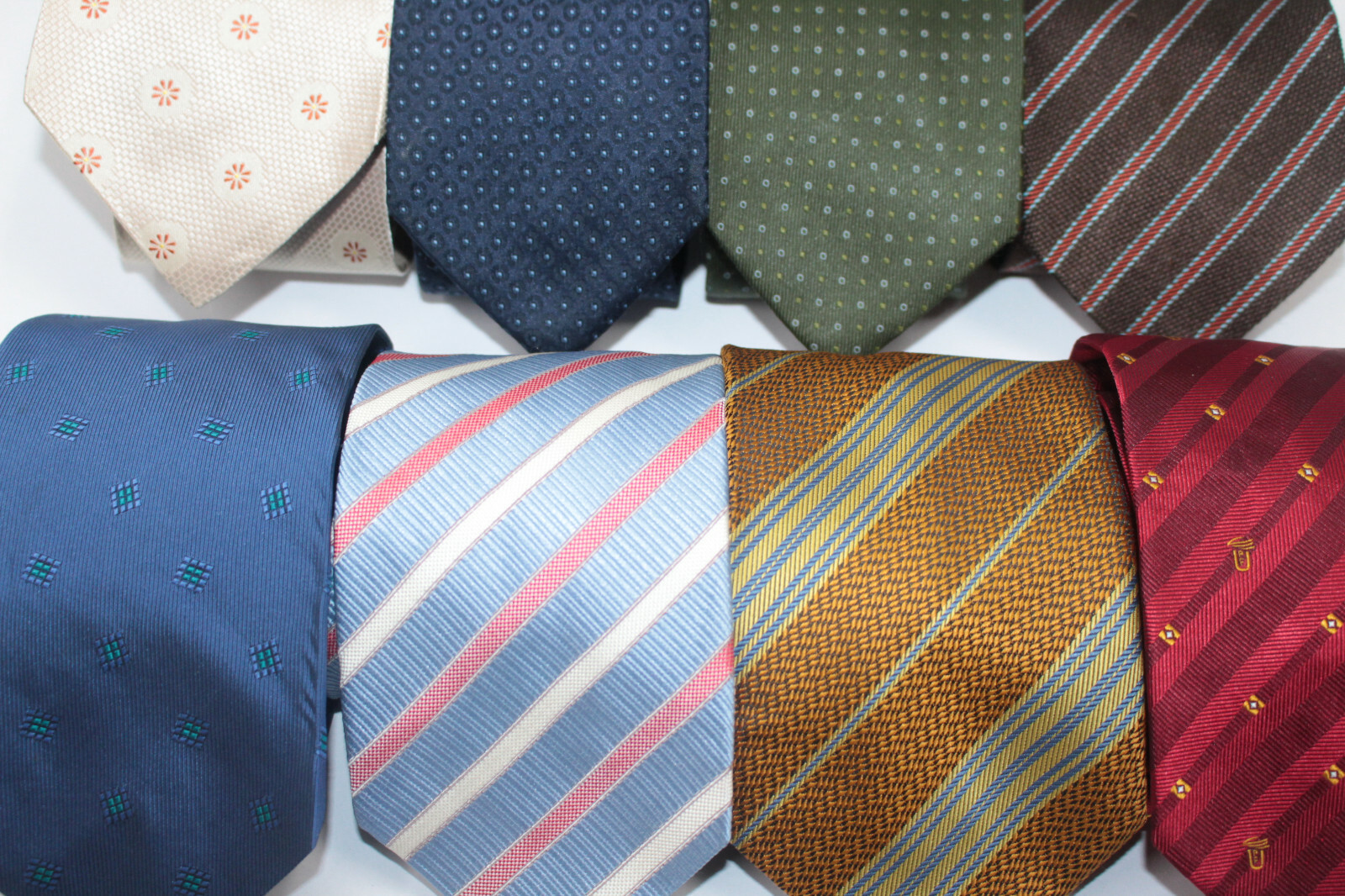 LOT OF 50 silk ties job mixed design suit wear Made in Italy