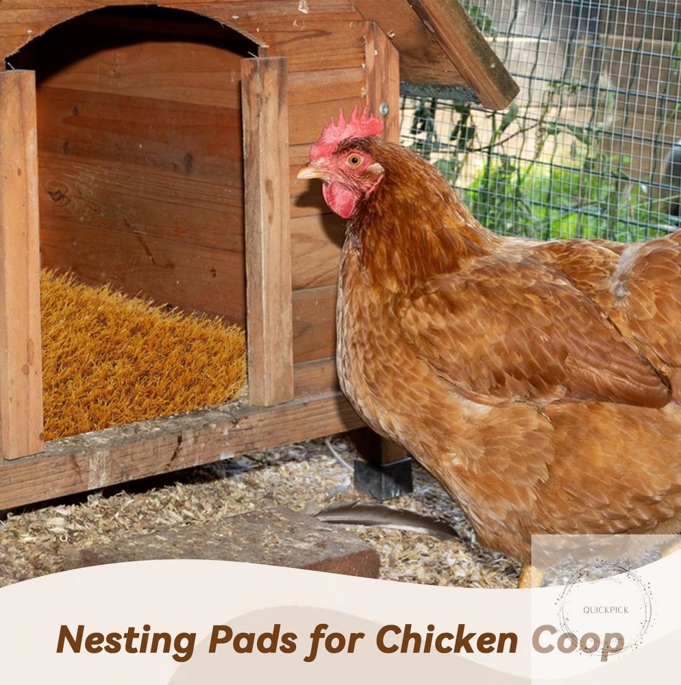 6 Pcs Washable Chicken Nesting Pads,Chickens Nesting Box Pads Chickens Nesting