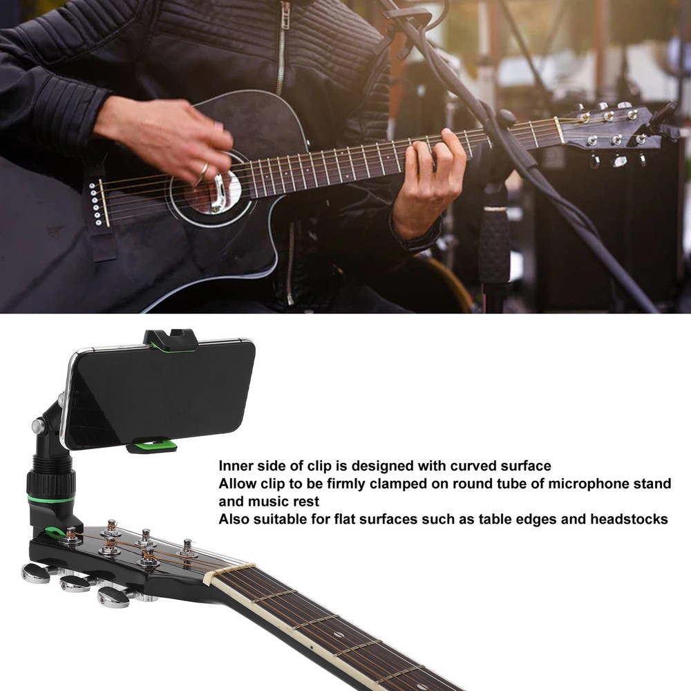 Multi-Function Instrument Bracket Stable Clamping Adjustable Angle Guitar Mount