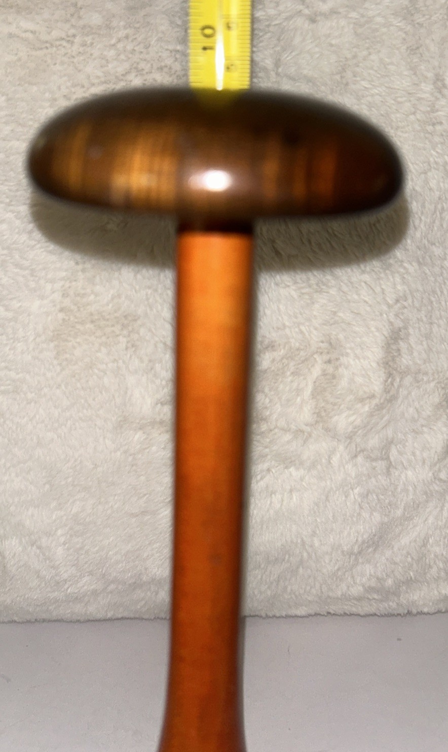 Vintage 9.5” Hat Wig Wood Stand Hand Carved Painted Austria