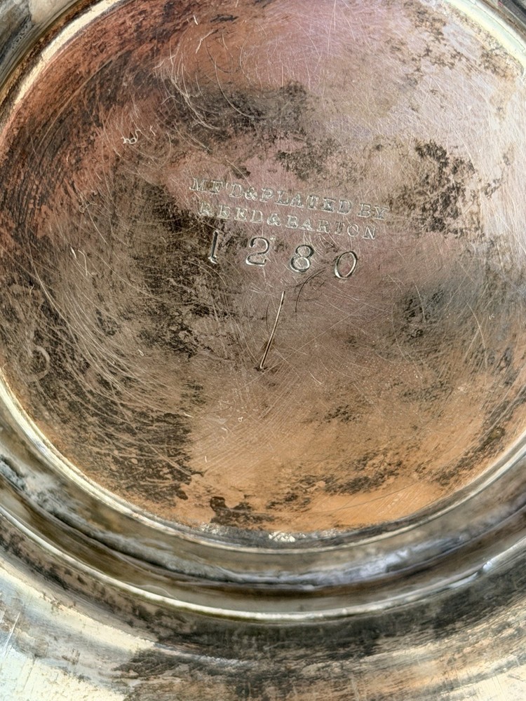 Reed & Barton 1280 Silver Plated Pickle Caster Serving Jar *READ*