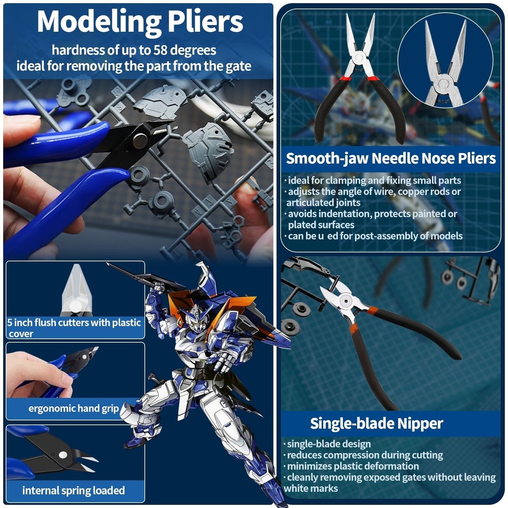 75Pcs Modeler Basic Tools Craft Set, Hobby Modeling Tools for Gundam Model Ca...